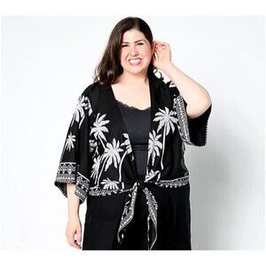 Bellisima by Kim Gravel Boutique Palm Shrug Black X-Large A645777